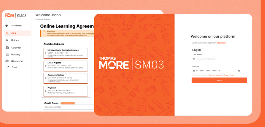 Enrollment system interface
