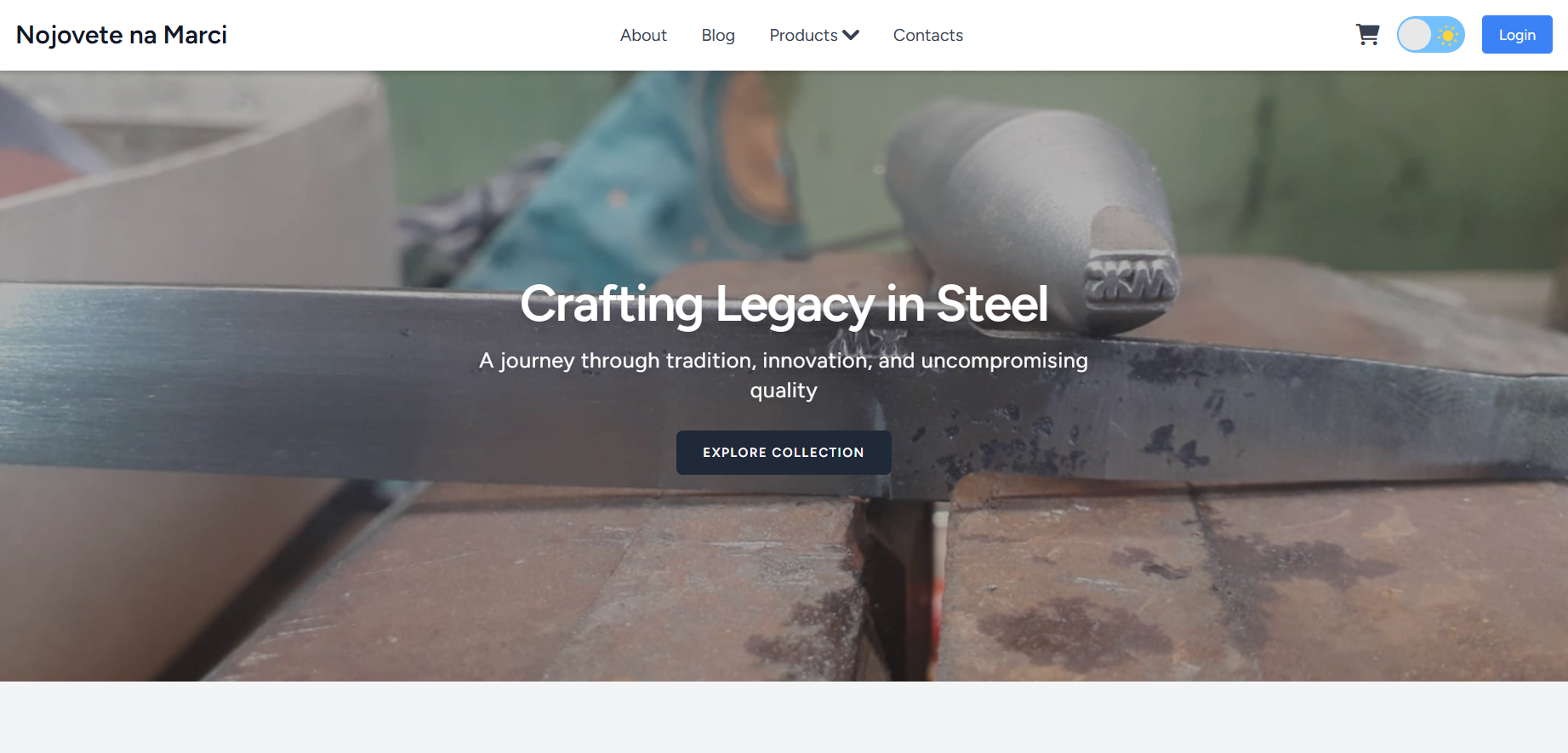 Online shop interface